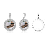 Geometric Lace High Ice Cravejado CZ Pendants