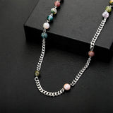 Pearl Series Necklace Cuban Chain Freshwater Pearl Necklace