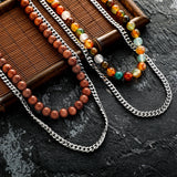 Pearl Series Necklace Cuban Chain Freshwater Pearl Necklace