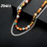 Pearl Series Necklace Cuban Chain Freshwater Pearl Necklace