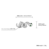 HIP HOP Green Gemstone Snake High Ice Cravejado AAA+ Cubic Zircon Grillz