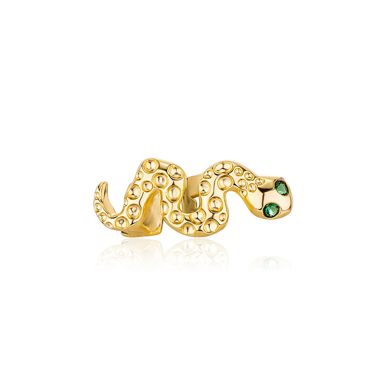 HIP HOP Green Gemstone Snake High Ice Cravejado AAA+ Cubic Zircon Grillz