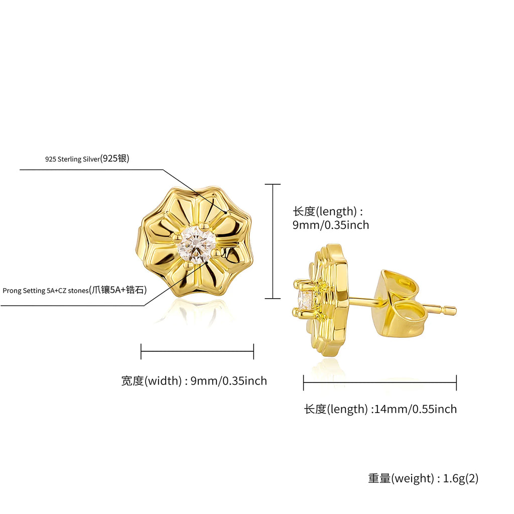 D 925 Moissanite Boucle Oreille Femme European and American Moissanite