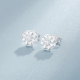 D 925 Moissanite Boucle Oreille Femme European and American Moissanite