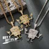 Ice Cravejado AAA+ Cubic Zircon Pendant Necklace