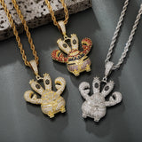 Ice Cravejado AAA+ Cubic Zircon Pendant Necklace