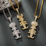 Ice Cravejado AAA+ Cubic Zircon Pendant Necklace