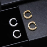 Gold/Silver Plated Double Row CZ Stone Stud Earrings