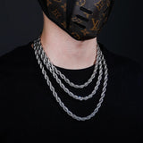 HIP HOP High 8mm Rope Chain Necklace Men and Women Jewelry