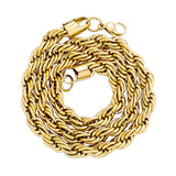 HIP HOP High 8mm Rope Chain Necklace Men and Women Jewelry
