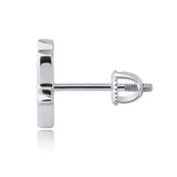 925 Silver CZ Stud Earrings Small Women Sterling Silver Jewelry