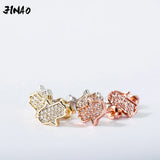 925 Silver CZ Stud Earrings Small Women Sterling Silver Jewelry