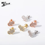 925 Silver CZ Stud Earrings Small Women Sterling Silver Jewelry