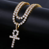 Silver Plated CZ Crystal Zircon Stone Pendant Necklace