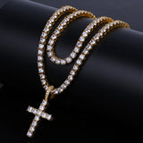 Silver Plated CZ Crystal Zircon Stone Pendant Necklace