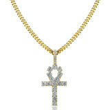 Silver Plated CZ Crystal Zircon Stone Pendant Necklace