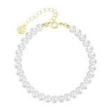 S925 Pearl Bracelet Natural Freshwater Pearl Women's Summer Jewelry