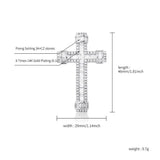 High Cross Pendant Necklace 3-Color Iced Out CZ Paved Hip Hop Charming Jewelry