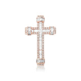 High Cross Pendant Necklace 3-Color Iced Out CZ Paved Hip Hop Charming Jewelry