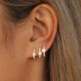 Copper Stud Hoop Earrings Chain Circle 20022 Women Jewelry