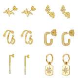 Boho Style CZ Zircon Earrings Set for Women