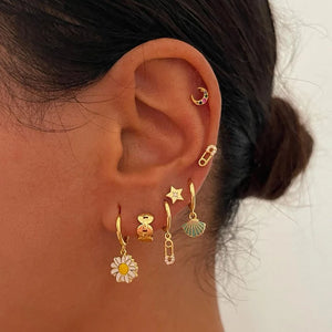 Boho Style CZ Zircon Earrings Set for Women