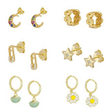 Boho Style CZ Zircon Earrings Set for Women