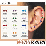 CZ Zircon Birthstone Stud Earrings