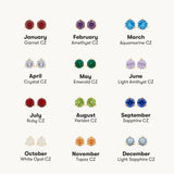 CZ Zircon Birthstone Stud Earrings