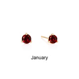 CZ Zircon Birthstone Stud Earrings