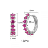 CZ Zircon Initial Chain Earrings Set
