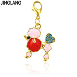 12 Plated Key Lock Dog Charms for Jewelry Making
