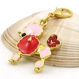 12 Plated Key Lock Dog Charms for Jewelry Making