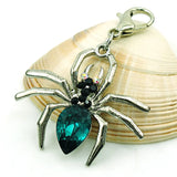 12pc/Lot Animal Lobster Clasp Charms Dangle Plastic Crystal Spider DIY Charms