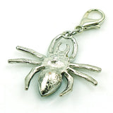 12pc/Lot Animal Lobster Clasp Charms Dangle Plastic Crystal Spider DIY Charms