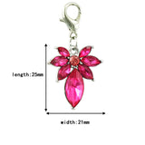 12pcs DIY Charms With Lobster Clasp Crystal Grape for Jewelry Making