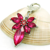 12pcs DIY Charms With Lobster Clasp Crystal Grape for Jewelry Making