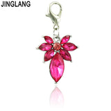 12pcs DIY Charms With Lobster Clasp Crystal Grape for Jewelry Making