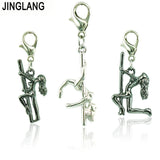50pcs Lobster Clasp Dangle Girls Pendants DIY Charms Jewelry Making