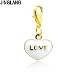 Love Letter Heart Lobster Clasp Pendants Necklace DIY Jewelry Accessories