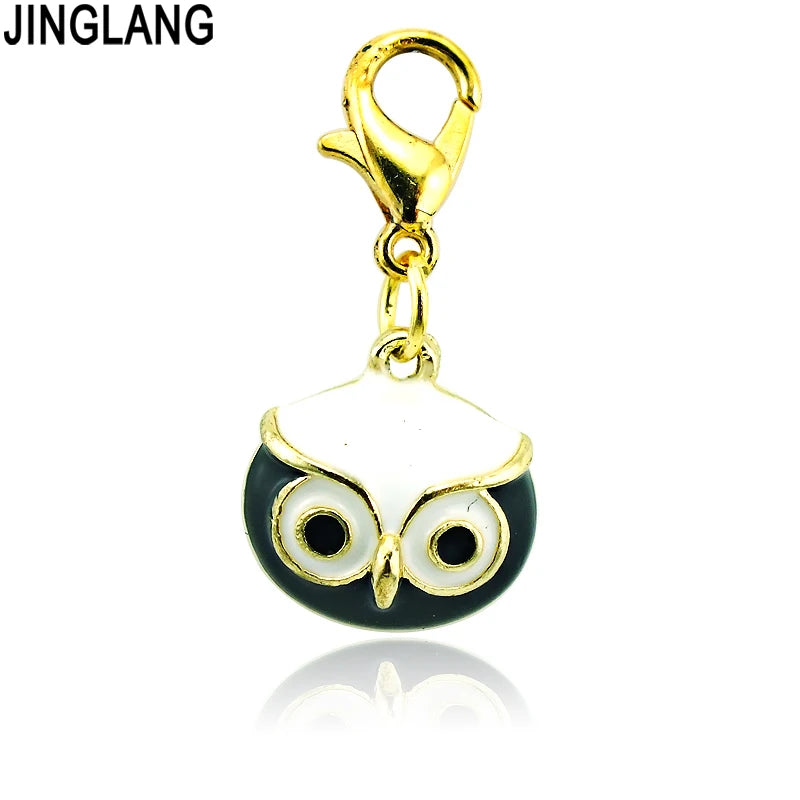 Lobster Clasp Owl Head Charms DIY Pendants