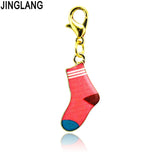 Rainbow Stocking Charms Lobster Clasp Alloy DIY Pendants