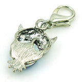 Owl Lobster Clasp Charms Dangle Plastic Crystal Animals Pendants DIY Charms