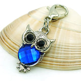 Owl Lobster Clasp Charms Dangle Plastic Crystal Animals Pendants DIY Charms