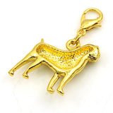 Champagne Plated Dog Charms Pendants DIY Jewelry 12pcs