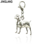 Champagne Plated Dog Charms Pendants DIY Jewelry 12pcs