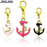 Enamel Anchor Charms Lobster Clasp Dangle DIY Jewelry Making Accessories