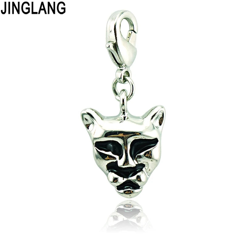Metal Leopard Head Charm Bracelet/Necklace DIY Accessory