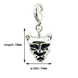 Metal Leopard Head Charm Bracelet/Necklace DIY Accessory