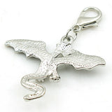 Dragon Charms Antique Silver Plated Halloween Pendant 12 Pcs